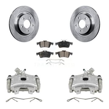 Rear Disc Brake Caliper Rotors And Semi-Metallic Pads Kit For Mazda 5 KC8-100501P