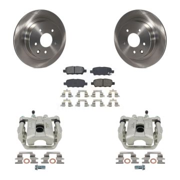 Rear Disc Brake Caliper Rotors And Semi-Metallic Pad Kit For Nissan Rogue X-Trail Select KC8-100501S