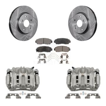 Front Disc Brake Caliper Rotors And Ceramic Pads Kit For Honda CR-V Crosstour Accord KC8-100503T