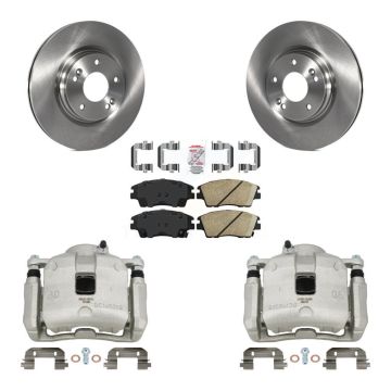 Front Disc Brake Caliper Rotors And Ceramic Pads Kit For Hyundai Tucson Kia Sportage KC8-100504N