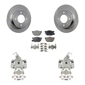 Rear Disc Brake Caliper Rotor Semi-Metallic Pad Kit For Hyundai Elantra rear brakes KC8-100505P