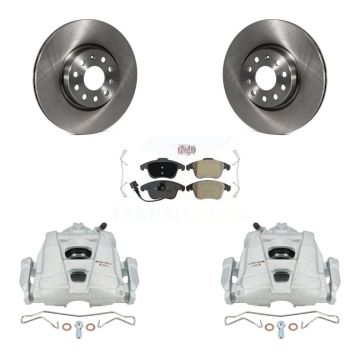 Front Brake Caliper Rotor And Semi-Metallic Pad Kit For Volkswagen Tiguan Passat Audi Q3 KC8-100506N