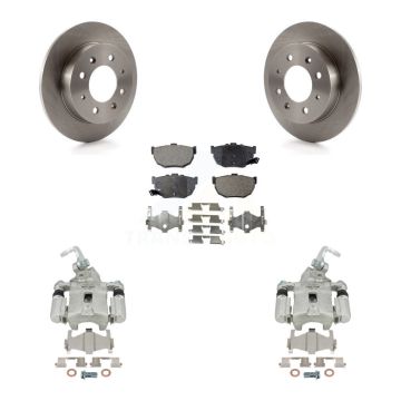 Rear Disc Brake Caliper Rotors And Semi-Metallic Pads Kit For Kia Spectra Spectra5 KC8-100506P