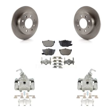 Rear Disc Brake Caliper Rotors And Semi-Metallic Pads Kit For Kia Spectra Spectra5 KC8-100507P