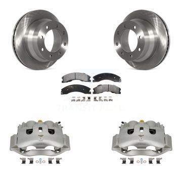 Rear Brake Caliper Rotor And Semi-Metallic Pad Kit For GMC Savana 3500 Chevrolet Express KC8-100510P