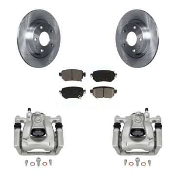 Rear Disc Brake Caliper Rotors And Ceramic Pads Kit For 2016-2021 Mazda 6 KC8-100514C