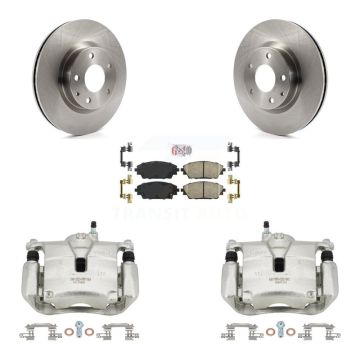 Front Disc Brake Caliper Rotors And Ceramic Pads Kit For Mazda 3 CX-3 Sport KC8-100514N