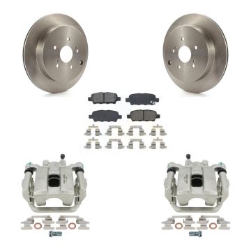 Rear Disc Brake Caliper Rotors & Semi-Metallic Pad Kit For 2009-2013 Suzuki Grand Vitara KC8-100514S