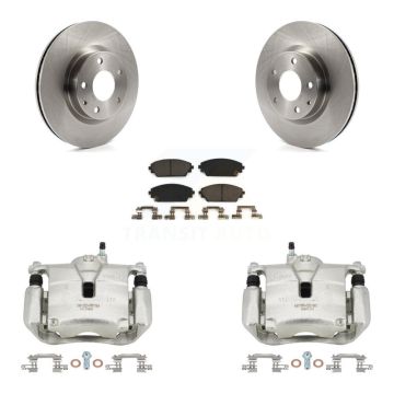 Front Disc Brake Caliper Rotors And Ceramic Pads Kit For Mazda 3 CX-3 Sport KC8-100516T