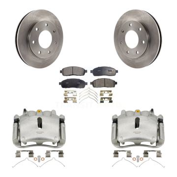 Front Disc Brake Caliper Rotors And Ceramic Pads Kit For 2004 Ford F-150 4WD KC8-100517T