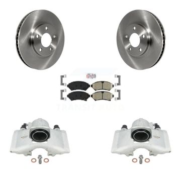 Front Brake Caliper Rotors & Ceramic Pad Kit For Cadillac DeVille With Heavy Duty Brakes KC8-100518N