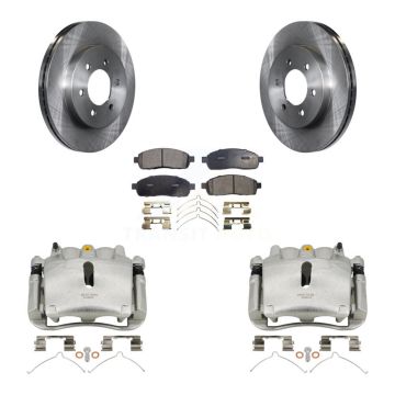 Front Disc Brake Caliper Rotors And Ceramic Pads Kit For Ford F-150 Lincoln Mark LT 4WD KC8-100518T