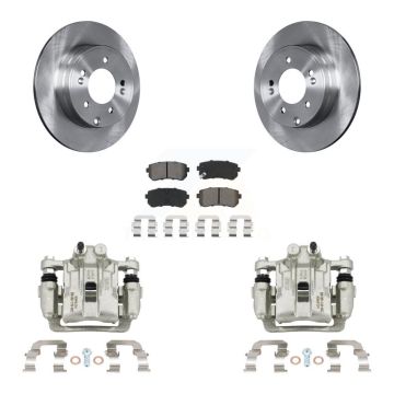 Rear Disc Brake Caliper Rotors And Semi-Metallic Pads Kit For Hyundai Sonata Kia Optima KC8-100519S