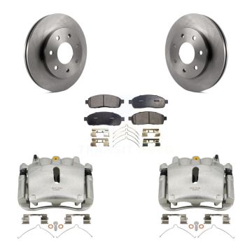 Front Disc Brake Caliper Rotors And Ceramic Pads Kit For Ford F-150 Lincoln Mark LT 4WD KC8-100520T