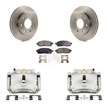 Front Disc Brake Caliper Rotor And Ceramic Pad Kit For 2009 Ford F-150 With 7 Lug Wheels KC8-100522T