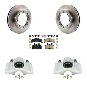Front Brake Caliper Rotors & Semi-Metallic Pad Kit For 1994 K1500 Suburban Chevrolet GMC KC8-100523N