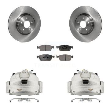Front Brake Caliper Rotors & Ceramic Pad Kit For Ford Escape Transit Connect Lincoln MKC KC8-100523T