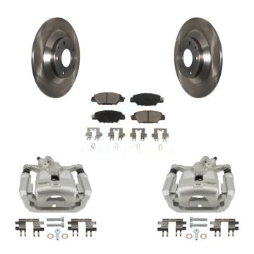 Rear Disc Brake Caliper Rotors And Ceramic Pads Kit For 2016-2022 Mazda CX-5 KC8-100525C