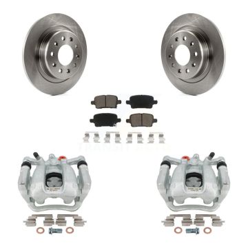 Rear Disc Brake Caliper Rotor & Ceramic Pad Kit For Buick LaCrosse Regal Sportback TourX KC8-100526C