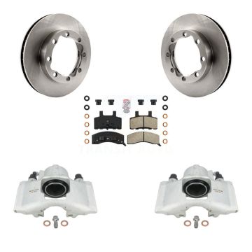 Front Brake Caliper Rotor & Semi-Metallic Pad Kit For Chevrolet K1500 Suburban K2500 GMC KC8-100526N