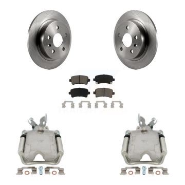 Rear Disc Brake Caliper Rotors Ceramic Pad Kit For Buick Regal LaCrosse With Solid Rotor KC8-100529C