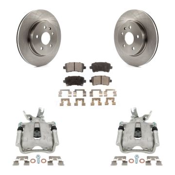 Rear Disc Brake Caliper Rotors And Semi-Metallic Pads Kit For Chevrolet Malibu Limited KC8-100529P