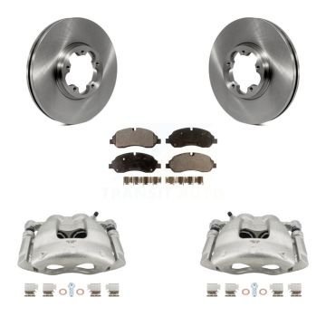 Front Brake Caliper Rotor & Ceramic Pad Kit For Ford Transit-250 Transit-150 Transit-350 KC8-100529T