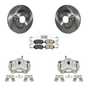 Front Brake Caliper Rotor & Ceramic Pad Kit For Kia Forte Hyundai Elantra GT Forte5 Koup KC8-100531N