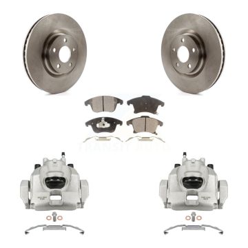Front Brake Caliper Rotor And Ceramic Pad Kit For 2019-2020 Ford Police Responder Hybrid KC8-100531T