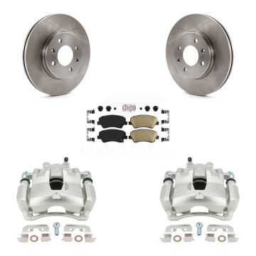 Front Disc Brake Caliper Rotors And Ceramic Pads Kit For Hyundai Accent Kia Rio KC8-100532N