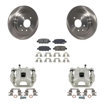 Rear Disc Brake Caliper Rotors Semi-Metallic Pad Kit For Nissan Rogue Sport Qashqai LEAF KC8-100532S