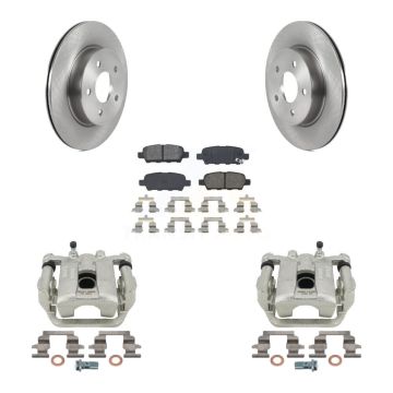 Rear Disc Brake Caliper Rotors And Semi-Metallic Pads Kit For Nissan Rogue Sport LEAF KC8-100533S