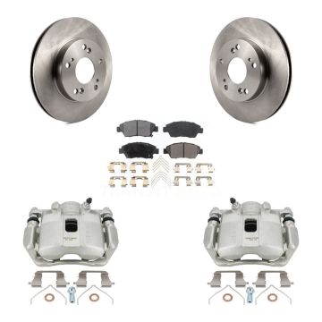 Front Disc Brake Caliper Rotors And Ceramic Pads Kit For Honda Civic Acura ILX KC8-100533T