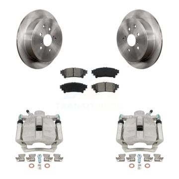 Rear Brake Caliper Rotors Semi-Metallic Pad Kit For Toyota Sienna Highlander Lexus RX350 KC8-100536S