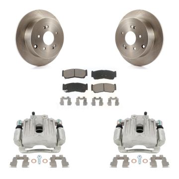 Rear Disc Brake Caliper Rotors And Ceramic Pads Kit For 2007-2009 Hyundai Santa Fe KC8-100537C