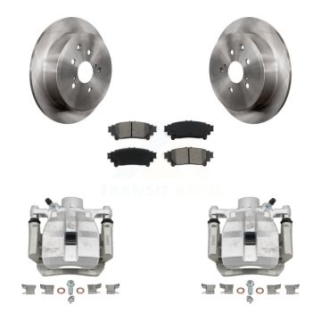 Rear Disc Brake Caliper Rotor Semi-Metallic Pad Kit For Toyota Sienna Lexus RX350 RX450h KC8-100537S