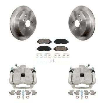 Rear Disc Brake Caliper Rotors And Semi-Metallic Pads Kit For Toyota Highlander KC8-100538S