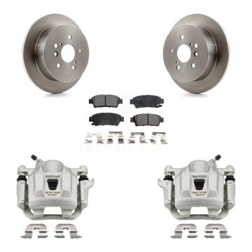Rear Disc Brake Caliper Rotors And Semi-Metallic Pads Kit For 2004-2010 Toyota Sienna KC8-100539P