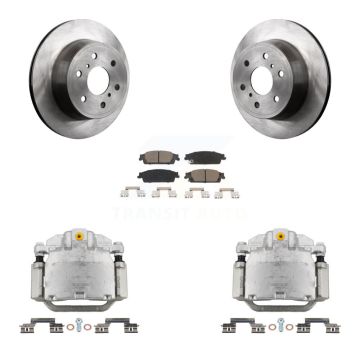 Rear Brake Caliper Rotor & Ceramic Pad Kit For GMC Chevrolet Sierra 1500 Silverado Tahoe KC8-100541C
