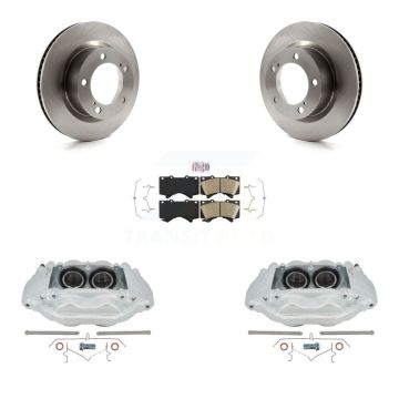 Front Disc Brake Caliper Rotors And Ceramic Pads Kit For Lexus LX570 Toyota Land Cruiser KC8-100541N