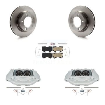 Front Disc Brake Caliper Rotors And Ceramic Pads Kit For Lexus LX570 Toyota Land Cruiser KC8-100542N