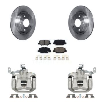 Rear Disc Brake Caliper Rotors And Semi-Metallic Pads Kit For 2014-2015 Mazda 6 KC8-100542S