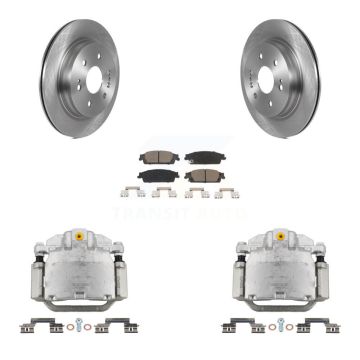 Rear Brake Caliper Rotor Ceramic Pad Kit For 2019 Chevrolet Silverado 1500 LD GMC Sierra KC8-100545C
