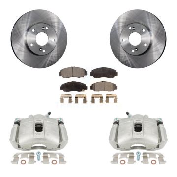 Front Disc Brake Caliper Rotors And Ceramic Pads Kit For Honda Accord KC8-100547T