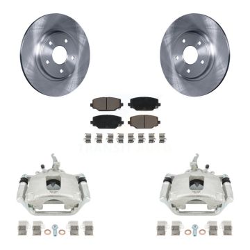 Rear Disc Brake Caliper Rotors And Ceramic Pads Kit For 2014-2020 Dodge Journey KC8-100548C