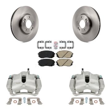 Front Disc Brake Caliper Rotors Ceramic Pad Kit For 2016 Kia Sportage 2.4L From 12 10 15 KC8-100548N