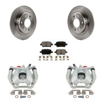Rear Brake Caliper Rotors Semi-Metallic Pad Kit For Chevrolet Equinox GMC Terrain Malibu KC8-100548P