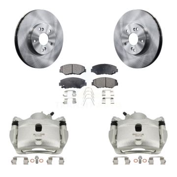 Front Disc Brake Caliper Rotors And Ceramic Pads Kit For Honda Accord KC8-100550T