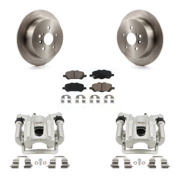 Rear Disc Brake Caliper Rotors And Ceramic Pads Kit For 2009-2016 Toyota Venza KC8-100552C