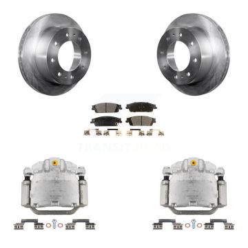 Rear Disc Brake Caliper Rotors And Semi-Metallic Pads Kit For Chevrolet Suburban KC8-100552P